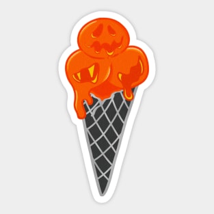 Halloween Ice cream pumkin Sticker